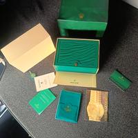 scatola e corredo per orologio Rolex