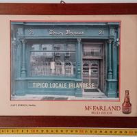 VECCHIO QUADRO INSEGNA PUBBLICITARIA BIRRA VINTAGE