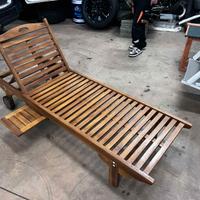 LETTINO PRENDISOLE LEGNO TEAK+CUSCINO