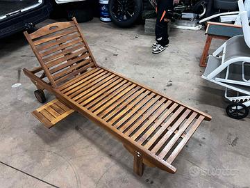 LETTINO PRENDISOLE LEGNO TEAK+CUSCINO