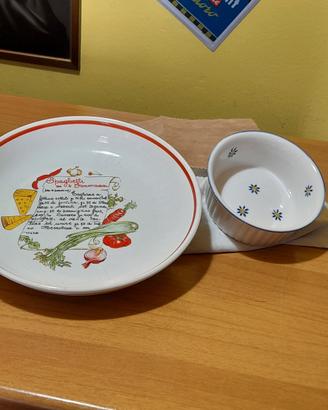 SET DUE PEZZI CERAMICHE VINTAGE 