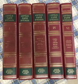 CITTA E PAESI D' ITALIA enciclopedia 5 VOLUMI