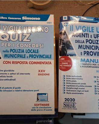 Manuale + Quiz Concorso Polizia Locale Vigile Urba