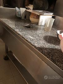 Madia Tavolo Pizzeria in acciaio inox e granito