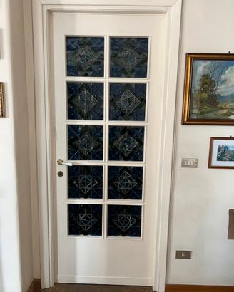 Porta interna in legno con vero vetro di Murano