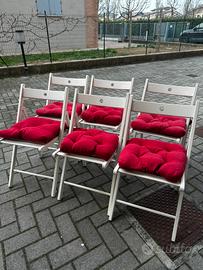 N 6 sedie FRÖSVI+ n 6 cuscini bordeaux