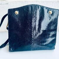 Borsa Donna Elissa blu di pitone vintage
