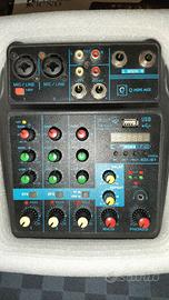 Mixer Mini Usb 4 Canali con Bluetooth