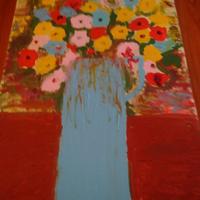 VASO DI FIORI/COMPOSIZIONE ASTRATTA 2 OPERE