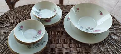 set tavola vintage dolce frutta per 6 