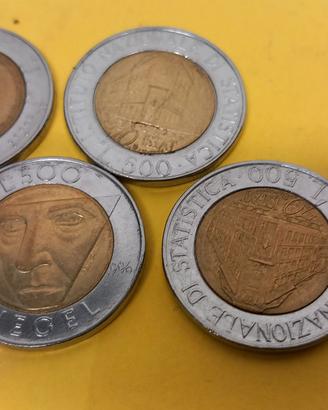 Kit 24 pezzi - Monete da 500 lire italiane, Lit -