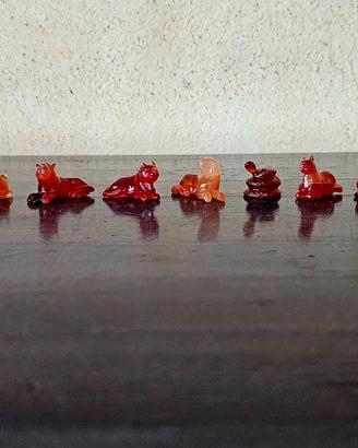 Set Completo 12 Segni Zodiaco Cinese in corniola