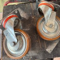 Ruota 150mm  in poliuretano TR, piastra ruotante