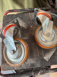 Ruota 150mm  in poliuretano TR, piastra ruotante