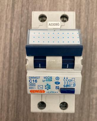 GEWISS GW94027 magnetotermico diffetenziale 16A