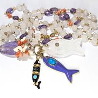 Collana in gold filled 18 kt e pietre naturali