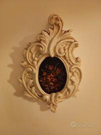 cornice in ceramica con tecnica craquelé 