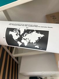 Carta geografica Mondo su panno da appendere