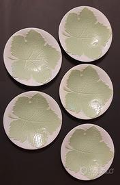 Galvani Lotto 5 piatti foglia verde