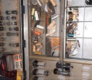 valigia ricambi radiotecnico vintage radio valvole