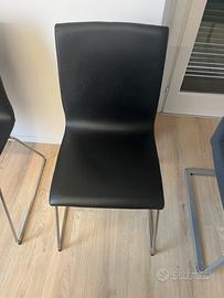 Sedie ecopelle nera