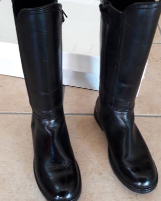 Stivali GEOX ragazza in vera pelle, colore nero
