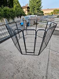 Recinto cani ferro 8 pannelli h120 con portella