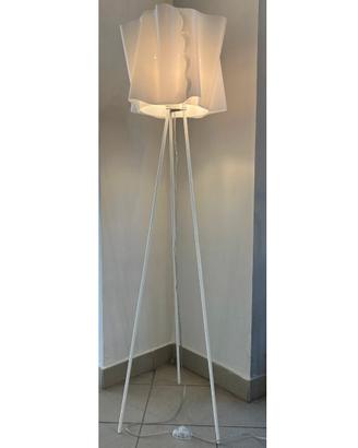 Lampada terra moderna Folio treppiedi bianco