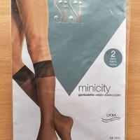 2 Paia Sisi Minicity Gambaletti velati NUOVI *Nero