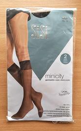 2 Paia Sisi Minicity Gambaletti velati NUOVI *Nero