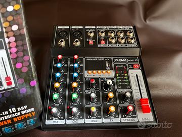 Mixer audio glemm mxp  05 + usb + dsp