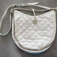 Borsa bianca a tracolla in ecopelle