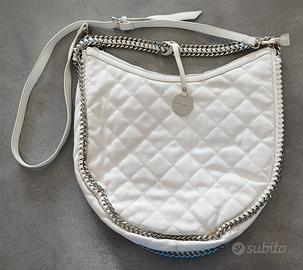 Borsa bianca a tracolla in ecopelle