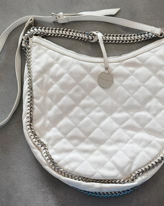 Borsa bianca a tracolla in ecopelle