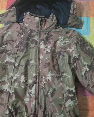 Bomber vegetato impermeabile giacca parka taglia M