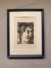 Incisione calcografica acquaforte cera molle