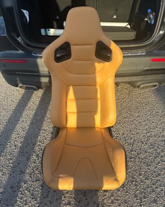 Sports Seat 'RK' – Faux Leather Beige – Reclining