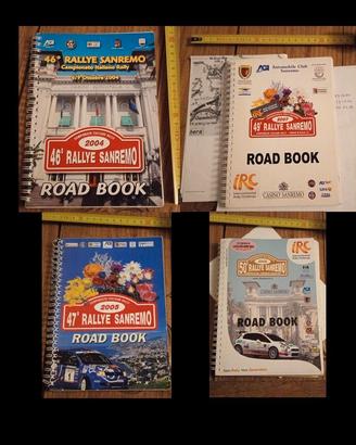 4x Road book rally 46° 47° 49° 50° Rallye Sanremo