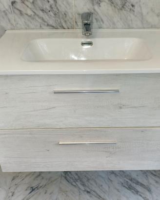 Mobile bagno sospeso con lavabo integrato