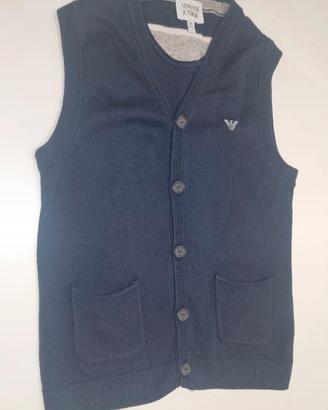 Gilet elegante blu Armani Junior bambino 6 anni
