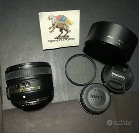 Obiettivo Nikon AFS 50 mm f 1.8 G Autofocus foto