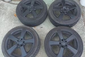 4 cerchi Mak 17" neri gommati invernali