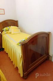 letti gemelli in noce