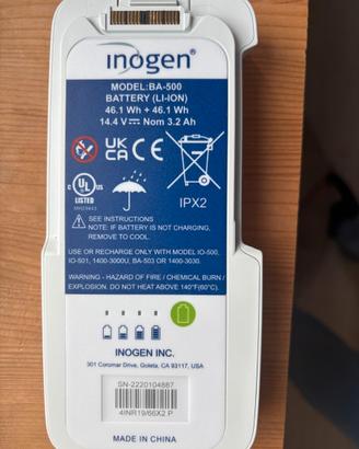 Batteria litio concentratore di ossigeno