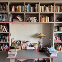 Libreria + Scrivania (grigia&carta da zucchero)