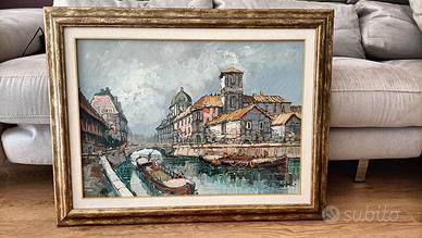Quadro con paesaggio Navigli Milano