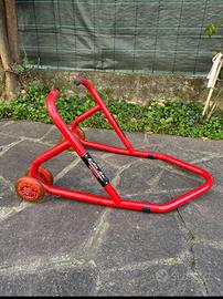 Cavalletto anteriore moto.