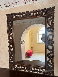 specchio da parete in legno-vintage