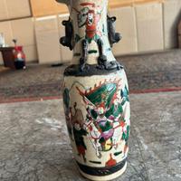 vaso cinese in ceramica craquelé