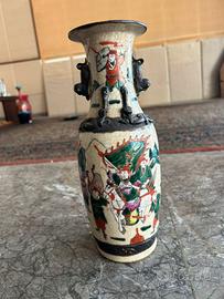 vaso cinese in ceramica craquelé